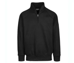 VESTI IT503 - Pull Zippé à Col Montant en Coton Mélangé