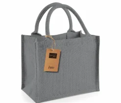 Westford mill WM412 - Petit Sac en Toile de Jute - poignées en coton - dimensions 26x22x14cm