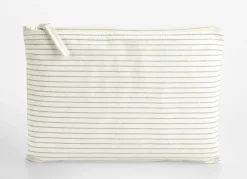 WESTFORD MILL WM253 - Pochette Accessoire en Coton Bio Rayé Élégant