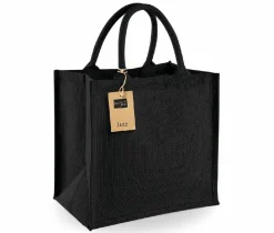 Westford mill WM413 - Sac Cabas Midi en Jute avec Poignées en Coton