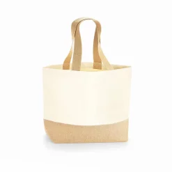 WESTFORD MILL WM451 - Sac shopping coton/toile de jute