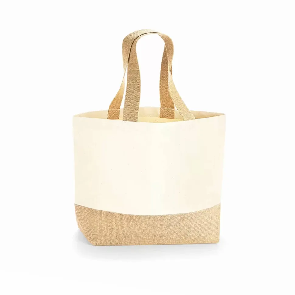 WESTFORD MILL WM451 - Sac shopping coton/toile de jute