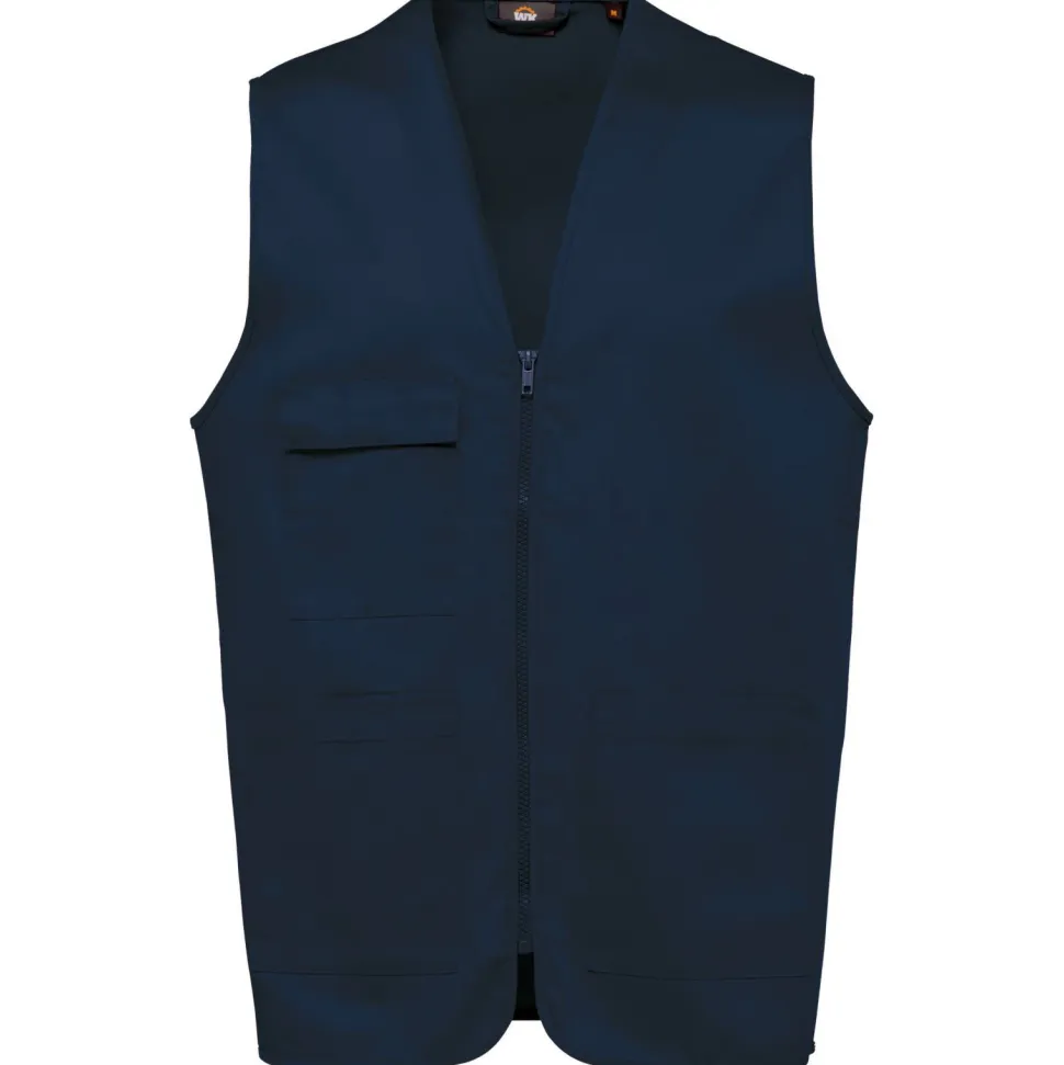 WK. Designed To Work WK608 - Gilet polycoton multipoches unisexe