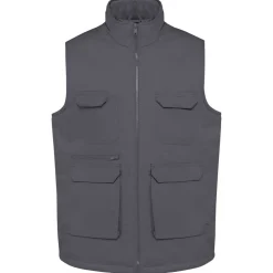 WK. Designed To Work WK607 - Gilet polycoton multipoches rembourré unisexe