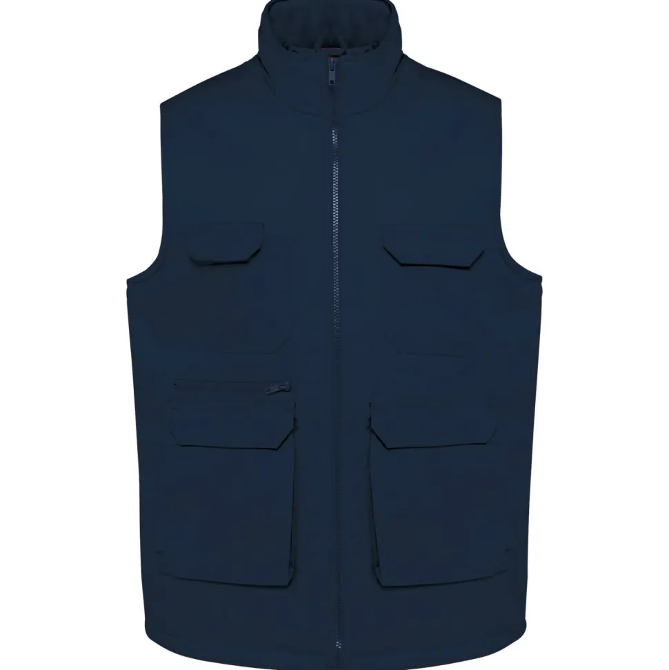 WK. Designed To Work WK607 - Gilet polycoton multipoches rembourré unisexe