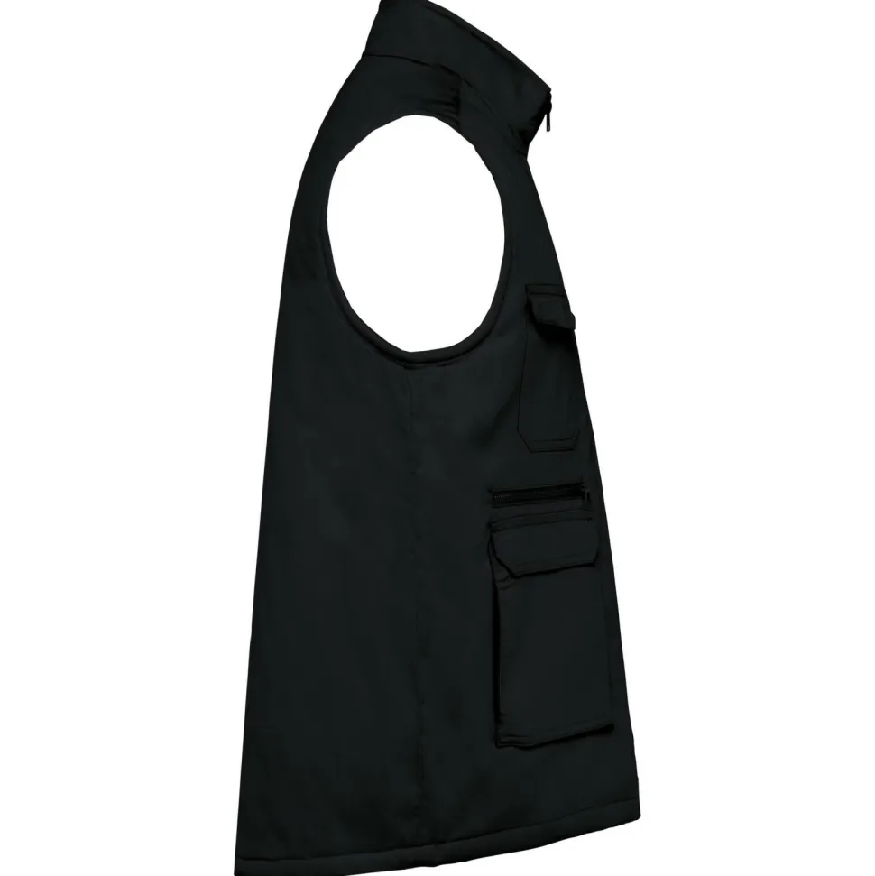 WK. Designed To Work WK607 - Gilet polycoton multipoches rembourré unisexe