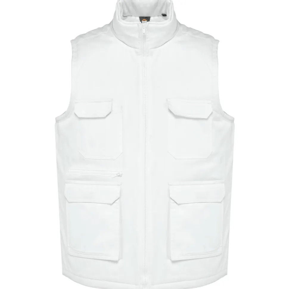WK. Designed To Work WK607 - Gilet polycoton multipoches rembourré unisexe