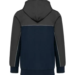 WK. Designed To Work WK410 - Hoodie éco-responsable bicolore avec fermeture éclair