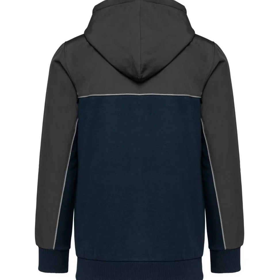 WK. Designed To Work WK410 - Hoodie éco-responsable bicolore avec fermeture éclair
