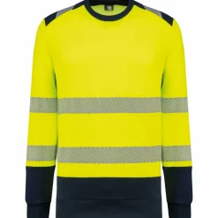 WK. Designed To Work WK420 - Sweat-shirt de sécurité recyclé col rond unisexe