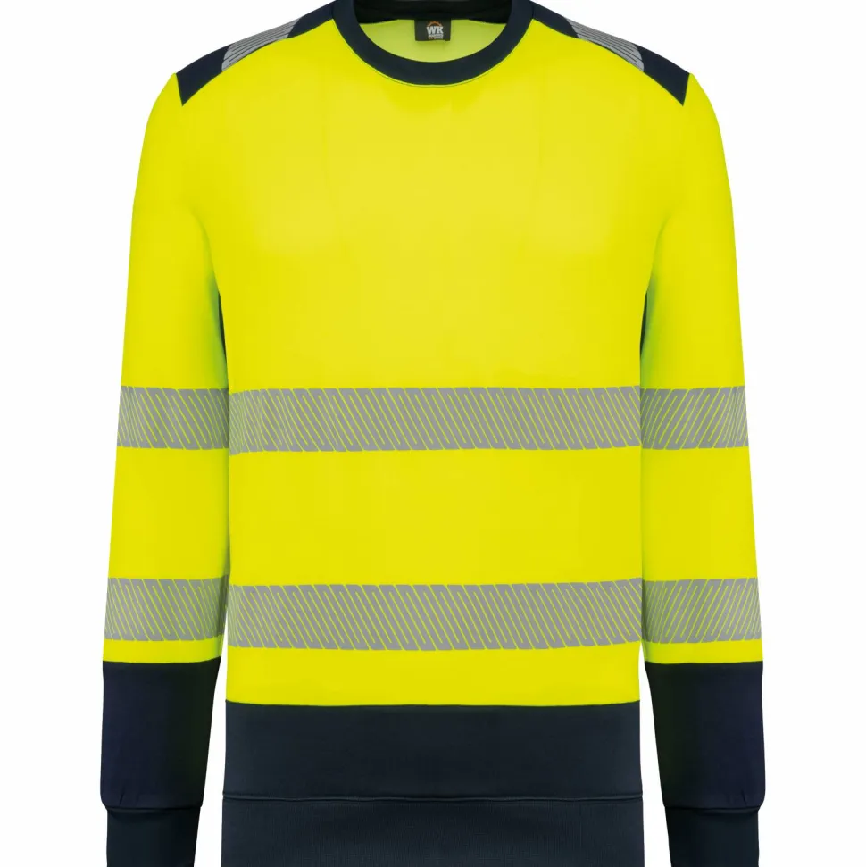 WK. Designed To Work WK420 - Sweat-shirt de sécurité recyclé col rond unisexe