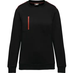 WK. Designed To Work WK403 - Sweat-shirt DayToDay zip poche contrasté unisexe