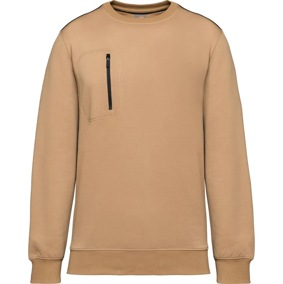 WK. Designed To Work WK403 - Sweat-shirt DayToDay zip poche contrasté unisexe