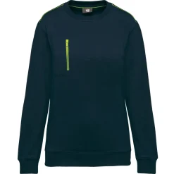 WK. Designed To Work WK403 - Sweat-shirt DayToDay zip poche contrasté unisexe