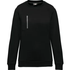 WK. Designed To Work WK403 - Sweat-shirt DayToDay zip poche contrasté unisexe