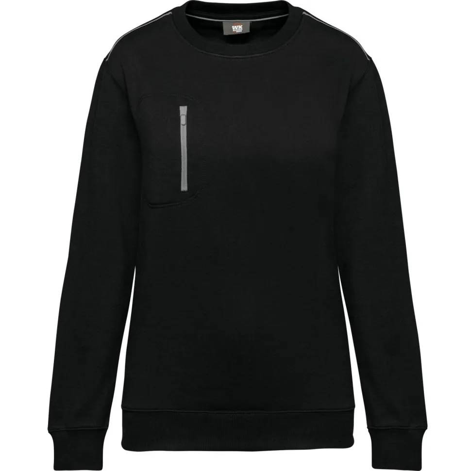 WK. Designed To Work WK403 - Sweat-shirt DayToDay zip poche contrasté unisexe