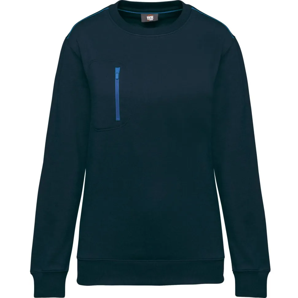 WK. Designed To Work WK403 - Sweat-shirt DayToDay zip poche contrasté unisexe