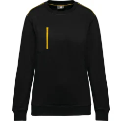 WK. Designed To Work WK403 - Sweat-shirt DayToDay zip poche contrasté unisexe