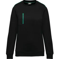 WK. Designed To Work WK403 - Sweat-shirt DayToDay zip poche contrasté unisexe