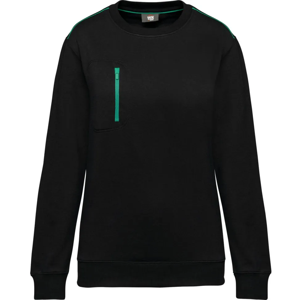 WK. Designed To Work WK403 - Sweat-shirt DayToDay zip poche contrasté unisexe