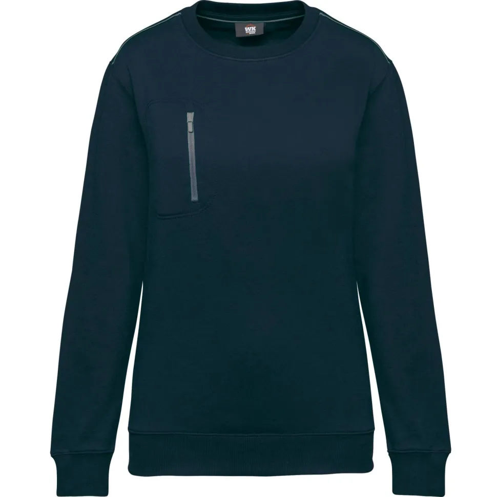 WK. Designed To Work WK403 - Sweat-shirt DayToDay zip poche contrasté unisexe