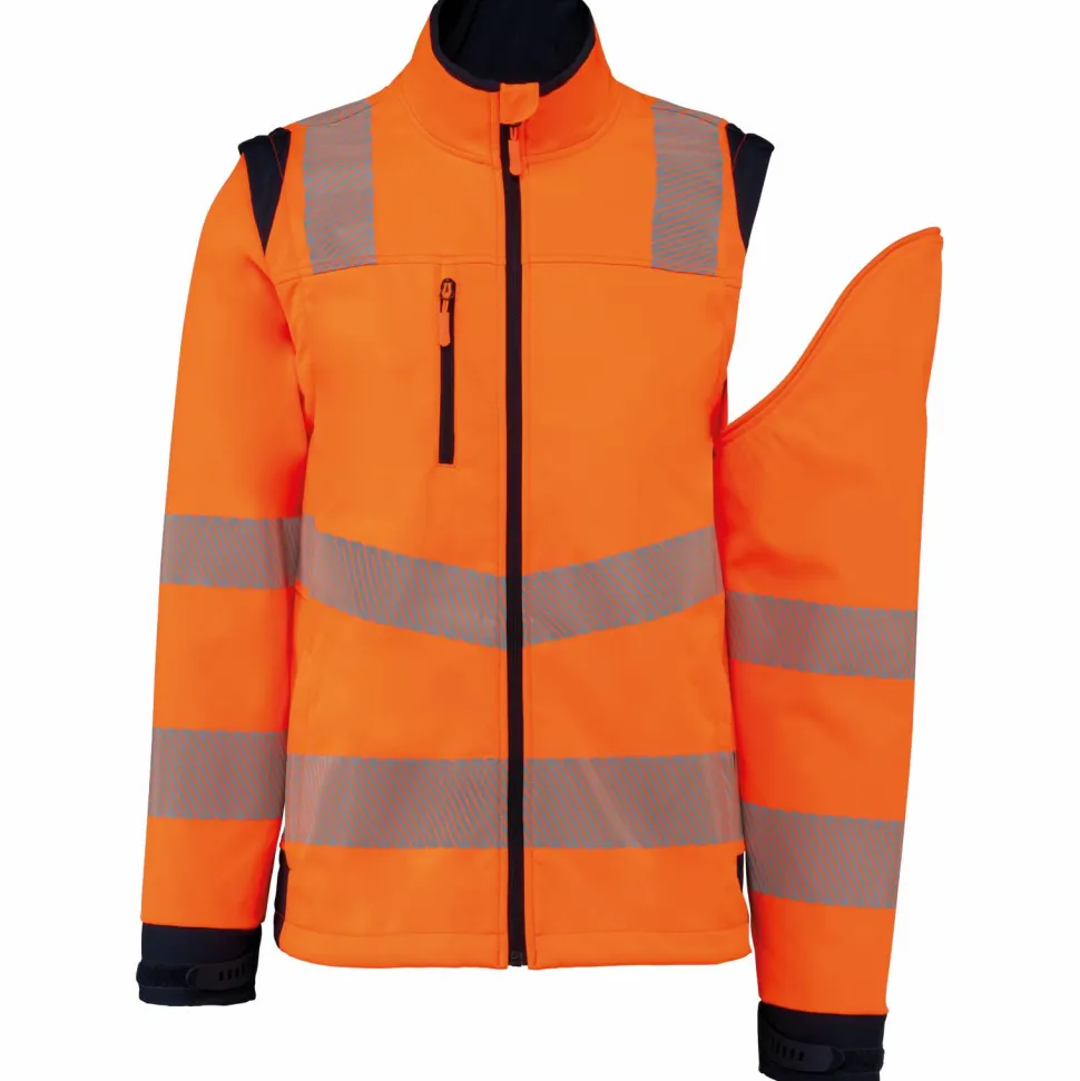 WK. Designed To Work WK460 - Veste softshell de sécurité recyclée avec manches détachables unisexe