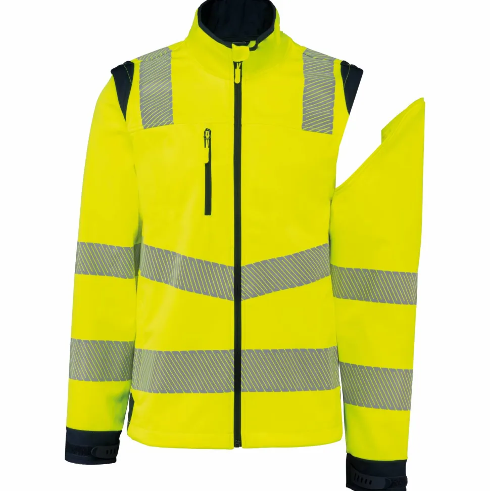 WK. Designed To Work WK460 - Veste softshell de sécurité recyclée avec manches détachables unisexe
