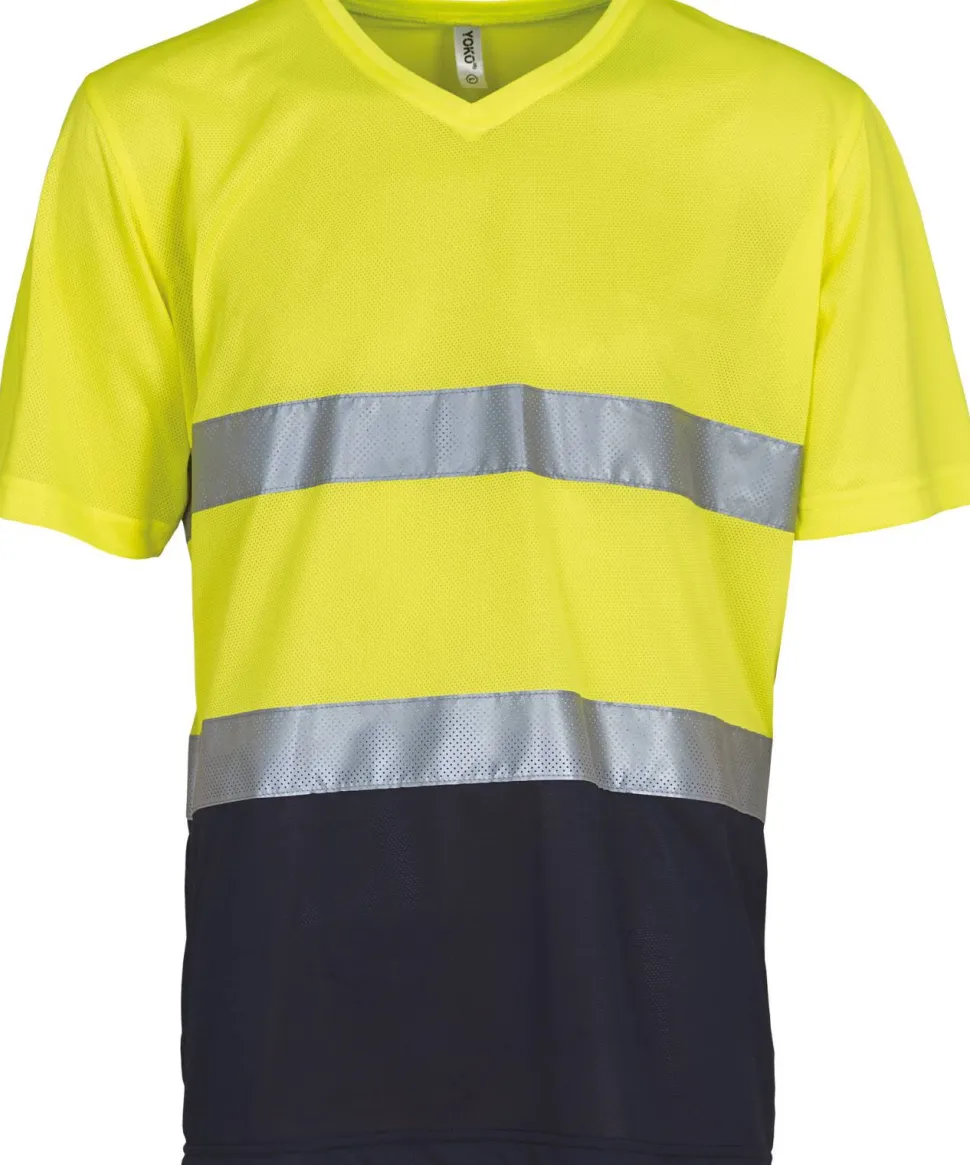 Yoko YHVJ910 - T-shirt col V haute visibilité Top Cool