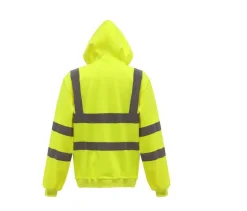YOKO YKK07 - Sweat capuche zippé haute visibilité