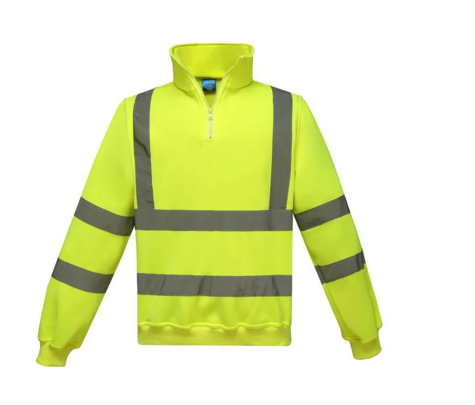 YOKO YKK06 - Sweat col zippé haute visibilité