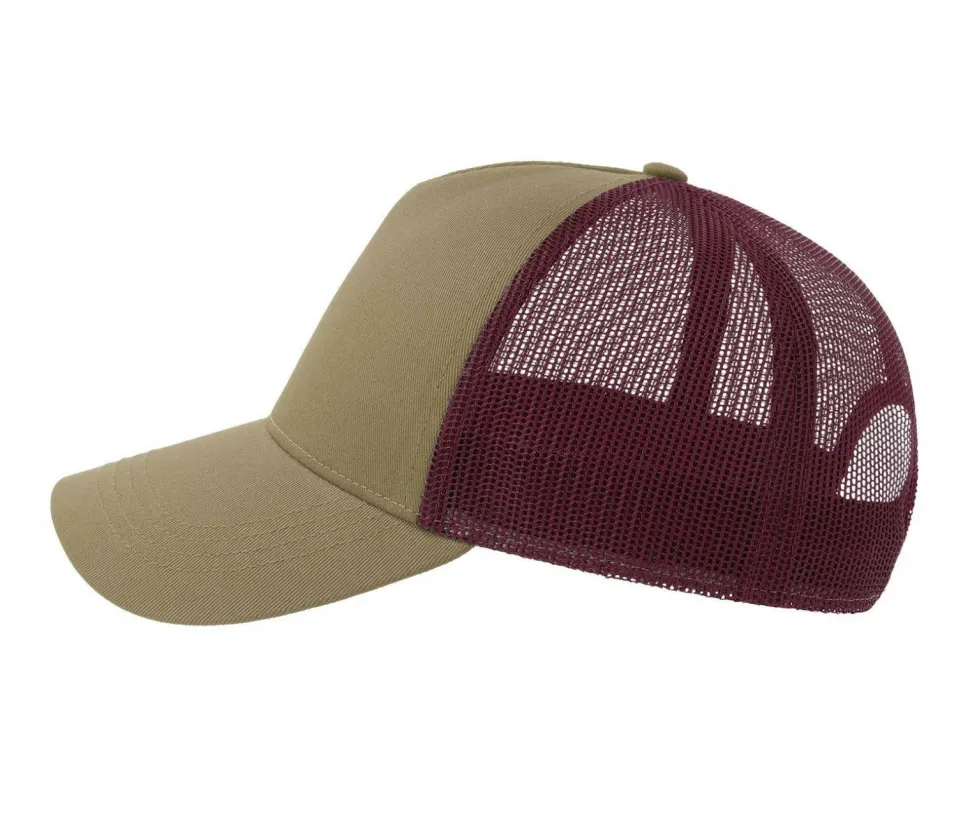 ATLANTIS HEADWEAR AT228 - Casquette 5 pans style trucker en coton
