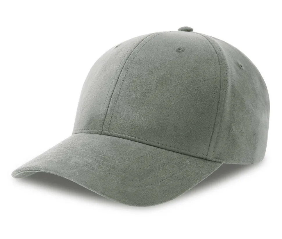 ATLANTIS HEADWEAR AT287 - Casquette 6 pans mid visor faux suède