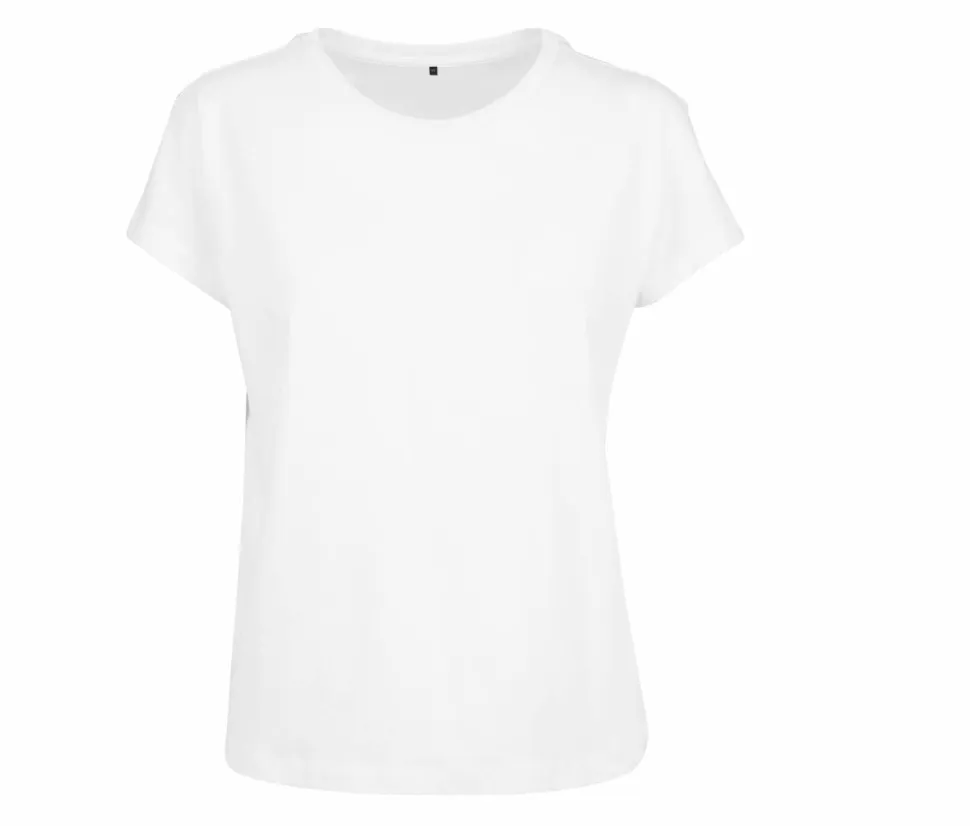 BUILD YOUR BRAND BY052 - T-Shirt Femme Confort Coton Noir Personnalisable