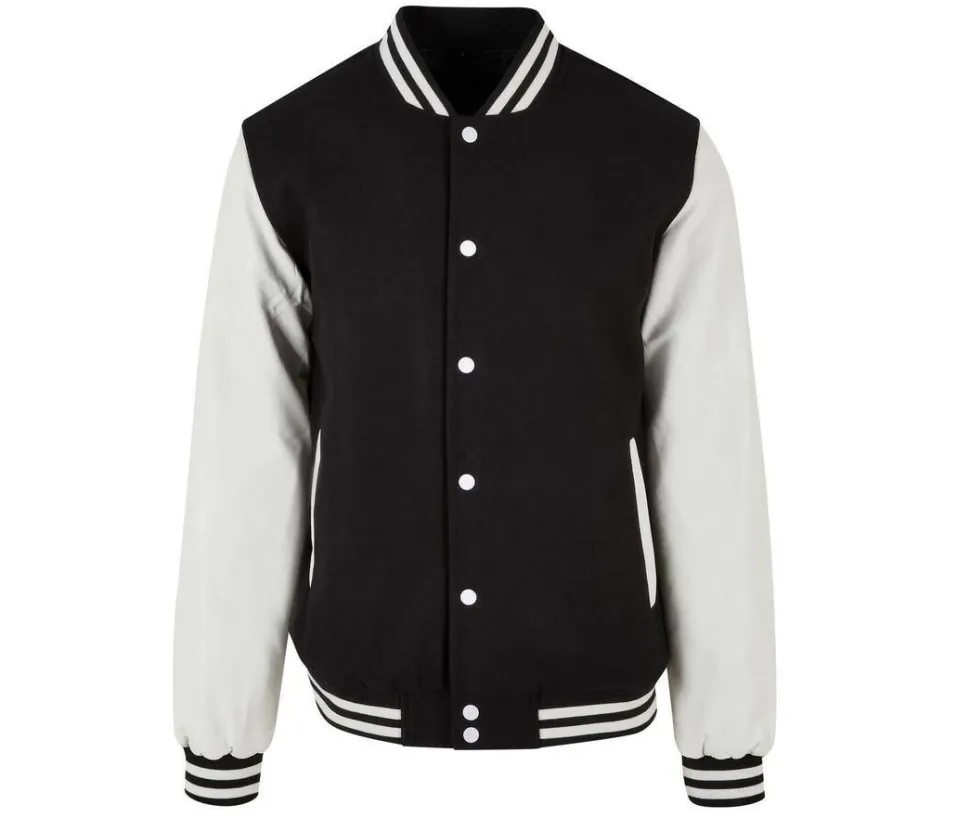 BUILD YOUR BRAND BY269 - Veste baseball en simili cuir