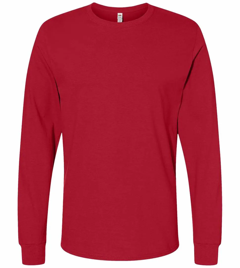 Fruit of the Loom SC201 - T-Shirt Homme Manches Longues Coton