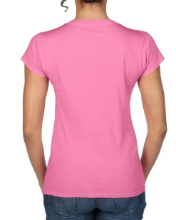 Gildan GD078 - T-shirt Femme Col V Style Doux et Élégant