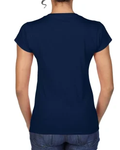 Gildan GD078 - T-shirt Femme Col V Style Doux et Élégant
