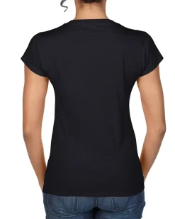 Gildan GD078 - T-shirt Femme Col V Style Doux et Élégant