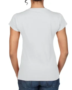 Gildan GD078 - T-shirt Femme Col V Style Doux et Élégant