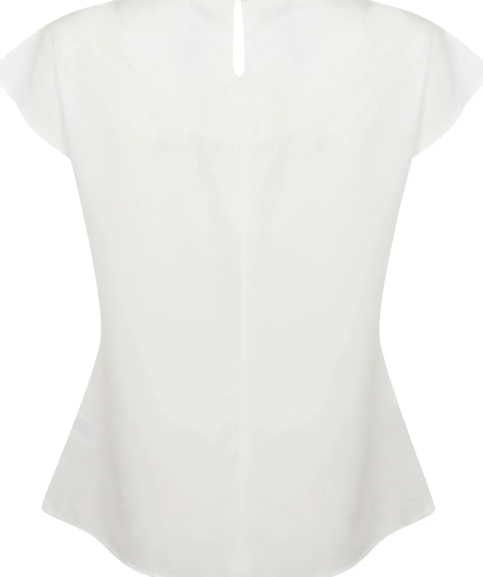 Henbury H597 - Top col plissé femme