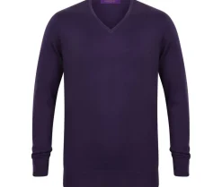 HENBURY HY720 - Pull Col V Élégant pour Homme Henbury