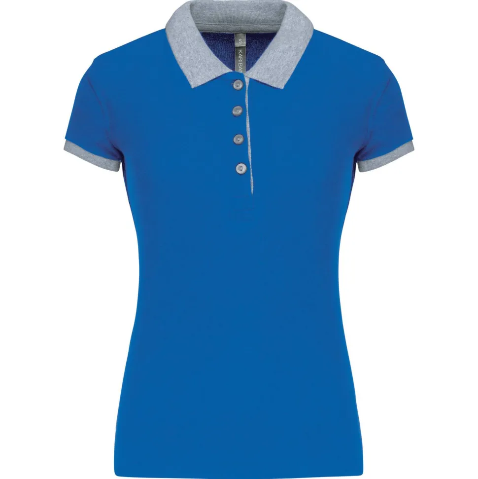Kariban K259 - Polo piqué bicolore femme