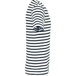 Kariban K378 - T-shirt rayé marin avec poche manches courtes