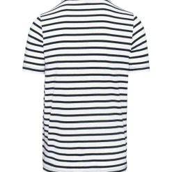 Kariban K378 - T-shirt rayé marin avec poche manches courtes