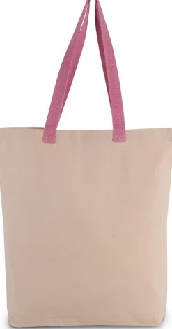 Kimood KI0278 - Sac shopping à soufflet avec poignées contrastées