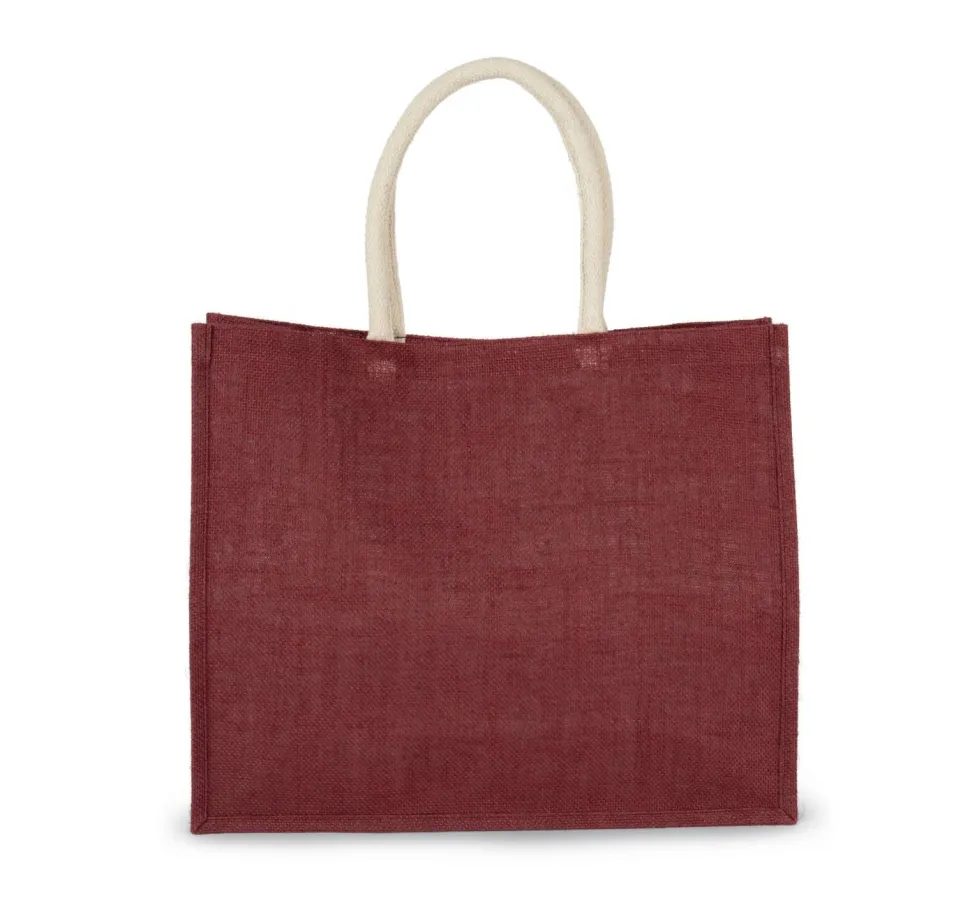 Kimood KI0273 - Sac style cabas en toile de jute - modèle moyen