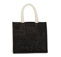 Kimood KI0273 - Sac style cabas en toile de jute - modèle moyen