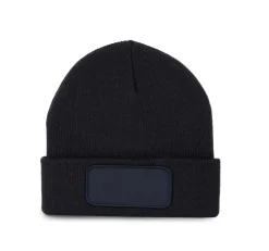 K-up KP895 - Bonnet Tricoté avec Patch Personnalisable