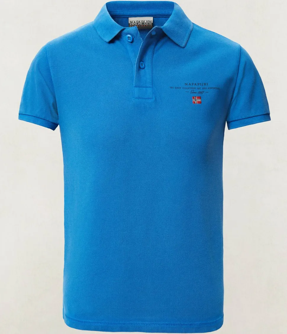 NAPAPIJRI NP0A4GDL - Polo Classique en Coton avec Logo Imprimé