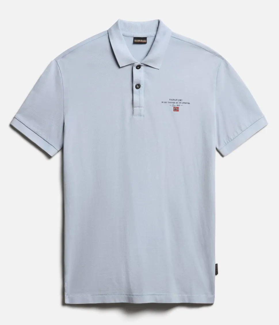 NAPAPIJRI NP0A4GDL - Polo Classique en Coton avec Logo Imprimé